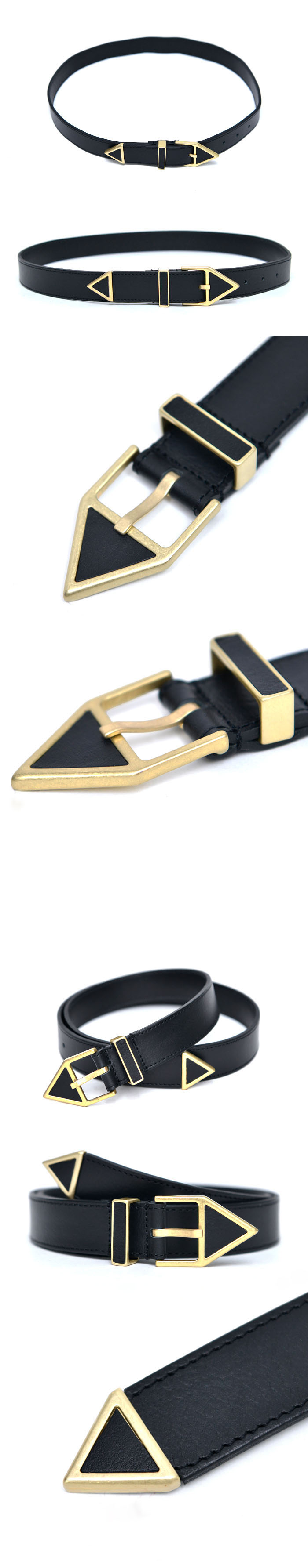 Triangle Leather Belt